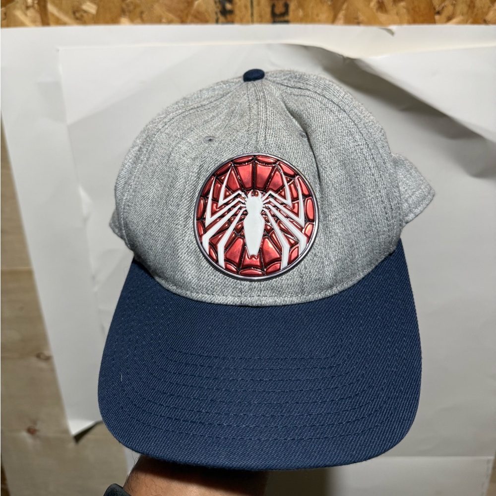 Vintage Spiderman Gray & Navy Adjustable Snapback Cap